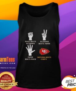 Premium Kansas City Chiefs Rock Beats Scissors Tank Top featuring team colors and logo for ultimate fan style.