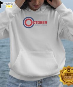 Premium October baseball Chicago Cubs 2025 hoodie featuring team logo and stylish design for fans.