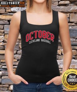 Premium October Cleveland Guardians baseball postseason 2025 tank top featuring team logo and vibrant design.