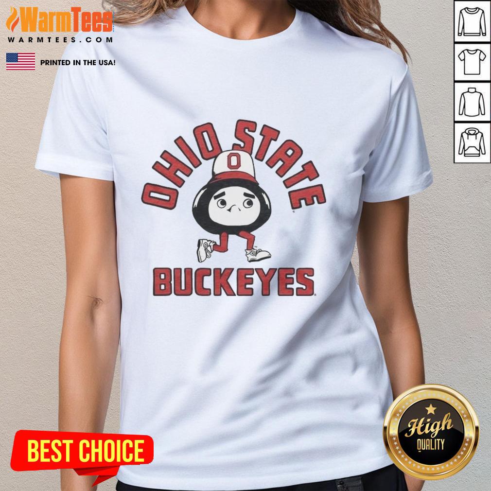 premium-ohio-state-buckeyes-brutus-mascot-ladies-tee Alt Text: Premium Ohio State Buckeyes Brutus mascot ladies tee showcasing vibrant design for loyal fans.