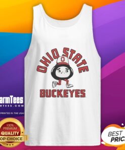 Premium Ohio State Buckeyes Brutus mascot tank top showcasing team spirit and athletic style for fans.