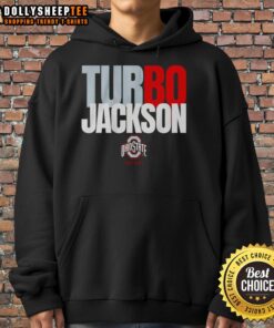 Premium Ohio State Buckeyes Football Bo Jackson Turbo Hoodie in scarlet and gray, showcasing team spirit and style.
