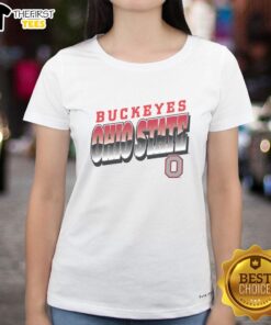 Premium Ohio State Buckeyes polished ladies tee featuring vibrant team colors and stylish design for fans.