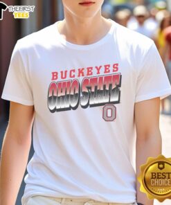 Premium Ohio State Buckeyes polished t-shirt featuring a sleek design, perfect for fans of the Ohio State Buckeyes.