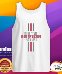 Alt Text: Premium Ohio State Buckeyes vs Penn State Nittany Lions kickoff 2025 tank top showcasing team pride and style.
