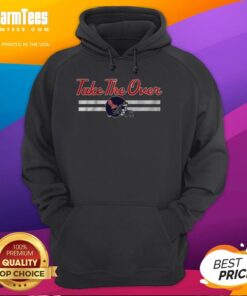 Premium Ole Miss Rebels Football Take The Over Hoodie in navy blue, perfect for game day and fan apparel.