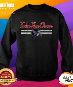 Premium Ole Miss Rebels Football Take The Over Sweatshirt in navy blue, perfect for game day attire.