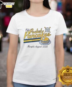 Premium Pats Pocket Pancakes Murph's Dugout snack signature ladies tee featuring a stylish and comfy design.