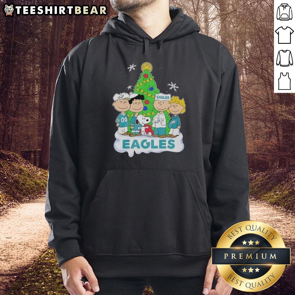 Premium Peanuts Characters X Philadelphia Eagles Chrismas Hoodie Premium Peanuts characters on a Philadelphia Eagles Christmas hoodie, perfect for holiday fans and cozy game days.