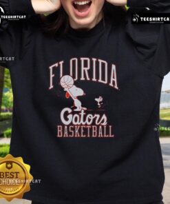 Premium Peanuts Snoopy x Florida Gators basketball sweatshirt featuring vibrant graphics and cozy design for fans.