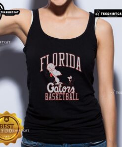 Alt Text: Premium Peanuts Snoopy X Florida Gators basketball tank top featuring a vibrant design perfect for fans.