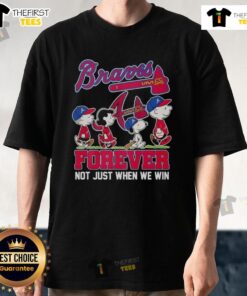 Premium Peanuts X Atlanta Braves Forever T-Shirt, showcasing a bold design perfect for true Braves fans.