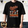 Premium Peanuts X Baltimore Orioles t-shirt featuring 'Forever Not Just When We Win' slogan in vibrant colors.