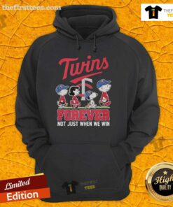 Premium Peanuts X Minnesota Twins hoodie featuring 'Forever, Not Just When We Win' design, perfect for fans.