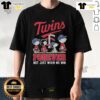 Alt Text: Premium Peanuts X Minnesota Twins Forever T-Shirt featuring a bold design celebrating loyalty, perfect for fans.