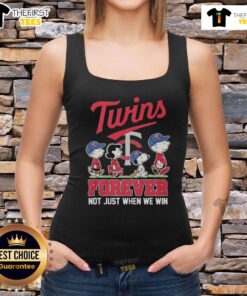 Premium Peanuts X Minnesota Twins 'Forever Not Just When We Win' tank top featuring team colors and logo design.