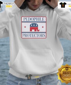 Premium hoodie featuring 'Pedophile Protectors' design, perfect for raising awareness and supporting children's safety.