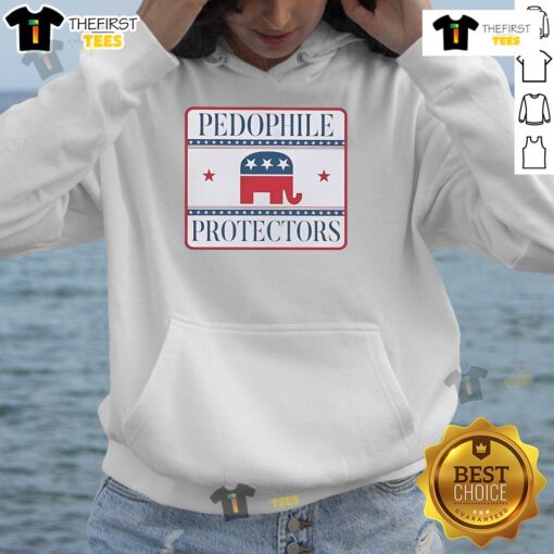 Premium hoodie featuring 'Pedophile Protectors' design, perfect for raising awareness and supporting children's safety.