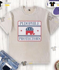 Alt Text: Premium Pedophile Pedoprotectors washed t-shirt featuring a bold graphic design, perfect for casual wear.