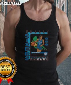 Premium Philadelphia 76ers trading card featuring Tyrese Maxey on a stylish tank top, perfect for fans and collectors.