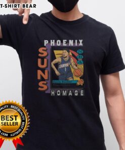 Premium Phoenix Suns trading card featuring Devin Booker on a stylish t-shirt for basketball fans.