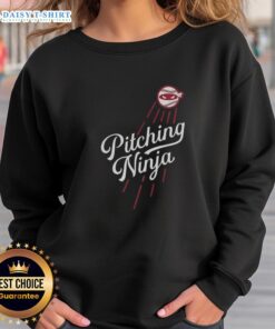 Premium Pitching Ninja Los Angeles Dodgers sweatshirt in blue, featuring team logo and stylish design for fans.