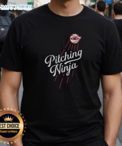 Premium Pitching Ninja Los Angeles Dodgers T-Shirt showcasing a stylish design for baseball fans.