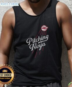 Premium Pitching Ninja Los Angeles Dodgers tank top featuring vibrant team colors and stylish design for baseball fans.