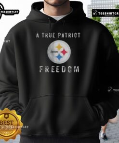 Premium Pittsburgh Steelers Football hoodie celebrating true patriotism and freedom, perfect for fans and any occasion.