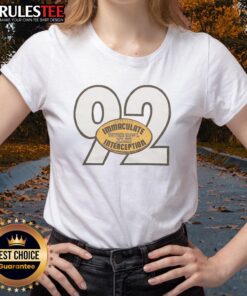 Premium Pittsburgh Steelers Immaculate Interception Harrison Ladies Tee in black, perfect for female fans of the NFL.