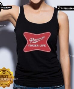 Premium Pittsburgh Yinzer Life tank top showcasing 'The Champagne of Cities' slogan, perfect for proud Pittsburgh fans.