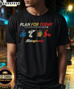 Premium Plan For Today coffee, work, beer, and relax Snap-On T-Shirt design showcasing a casual lifestyle theme.