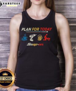 Premium plan for today: coffee, work, beer, and relax tank top showcasing a casual lifestyle design.