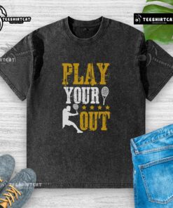 Alt Text: Premium Play Your Out Tennis Washed T-Shirt in soft fabric, ideal for tennis enthusiasts and casual wear.