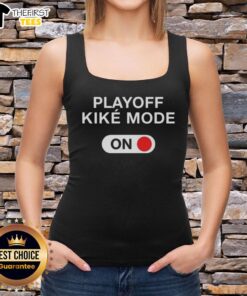 Premium Playoff Kike Mode Tank Top featuring bold graphics, perfect for sports fans and summer wear.