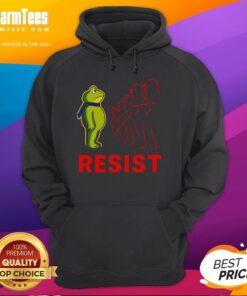 Premium Portland Frog Fck Ice Anti-Trump Hoodie featuring a bold graphic design and vibrant colors for political statement.