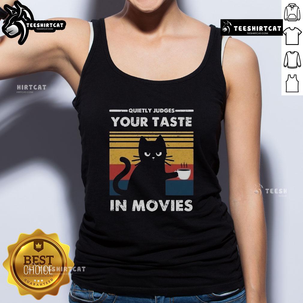 Premium Quietly Judges Your Taste In Movies Tank Top Premium Quietly Judges Your Taste in Movies Tank Top featuring a stylish design, perfect for movie lovers and casual wear.