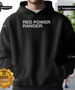 Premium Red Power Ranger Indiana Hoosiers hoodie featuring vibrant colors and iconic design for fans and collectors.