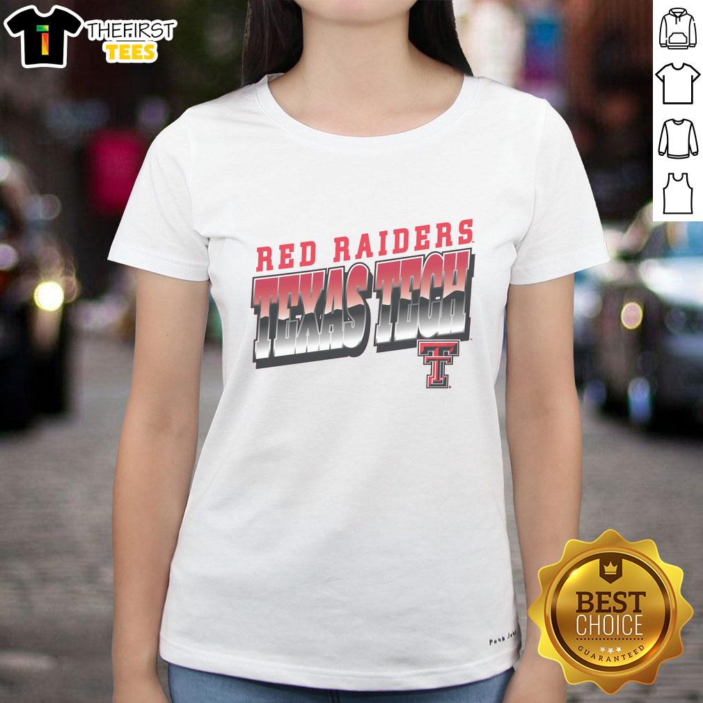 premium-red-raiders-texas-tech-polished-ladies-tee Alt Text: Premium Red Raiders Texas Tech polished ladies tee in vibrant red, showcasing team spirit and style for female fans.