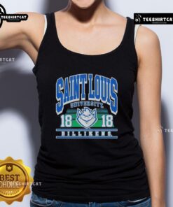 Premium Saint Louis University Billikens Est 1818 tank top in navy blue, showcasing school spirit and style.
