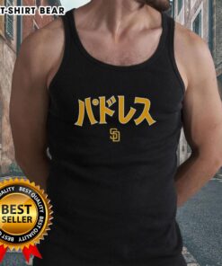 Premium San Diego Padres MLB Katakana tank top featuring stylish design and comfortable fit for baseball fans.