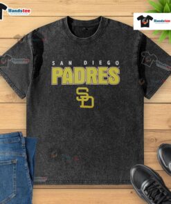 Premium San Diego Padres Throwback Washed T-Shirt featuring vintage design and soft fabric for ultimate comfort.