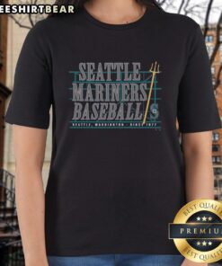 Alt Text: Premium Seattle Mariners Regional Ladies Tee featuring team colors and logo, perfect for fans and casual wear.