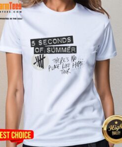 Premium Seconds of Summer There's No Place Like Home Tour logo on a stylish ladies tee, perfect for summer outings.