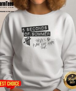 Premium Seconds of Summer There's No Place Like Home Tour logo sweatshirt in vibrant colors, perfect for summer fans.