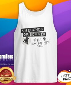 Premium Seconds of Summer 'There's No Place Like Home' Tour Logo Tank Top featuring vibrant summer-themed design.