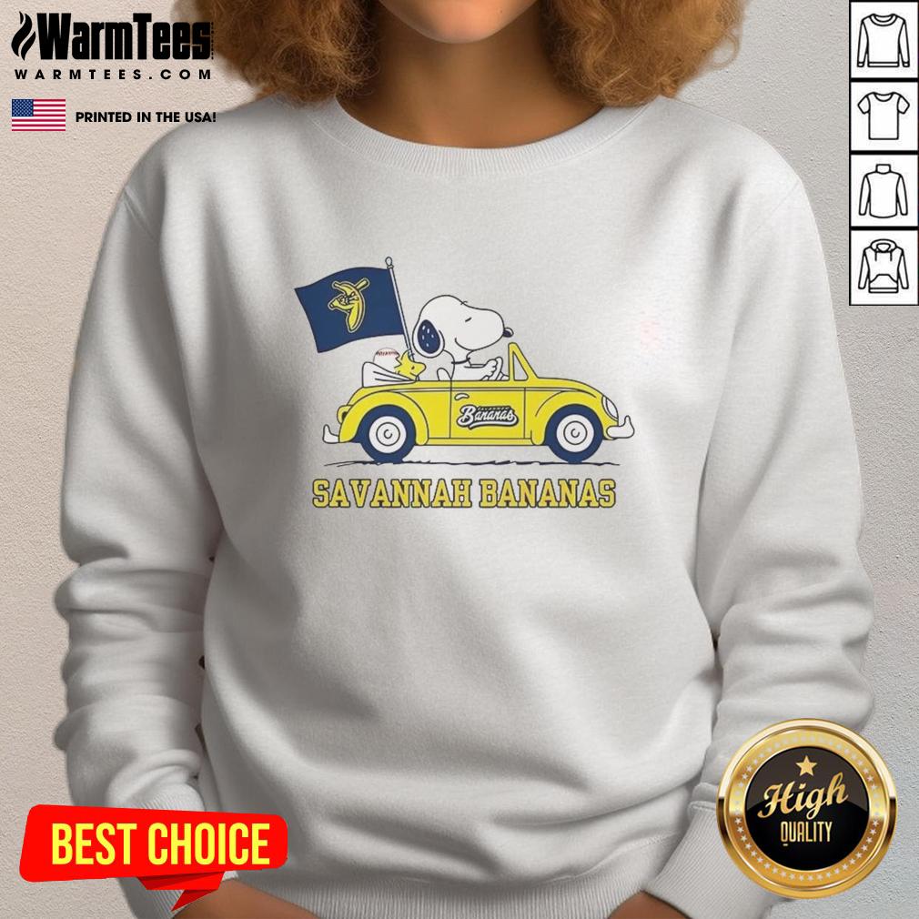 premium-snoopy-and-woodstock-peabuts-x-savannah-bananas-baseball-lover-sweatshirt Premium Snoopy and Woodstock sweatshirt for baseball lovers, featuring Peanuts and Savannah Bananas graphics.