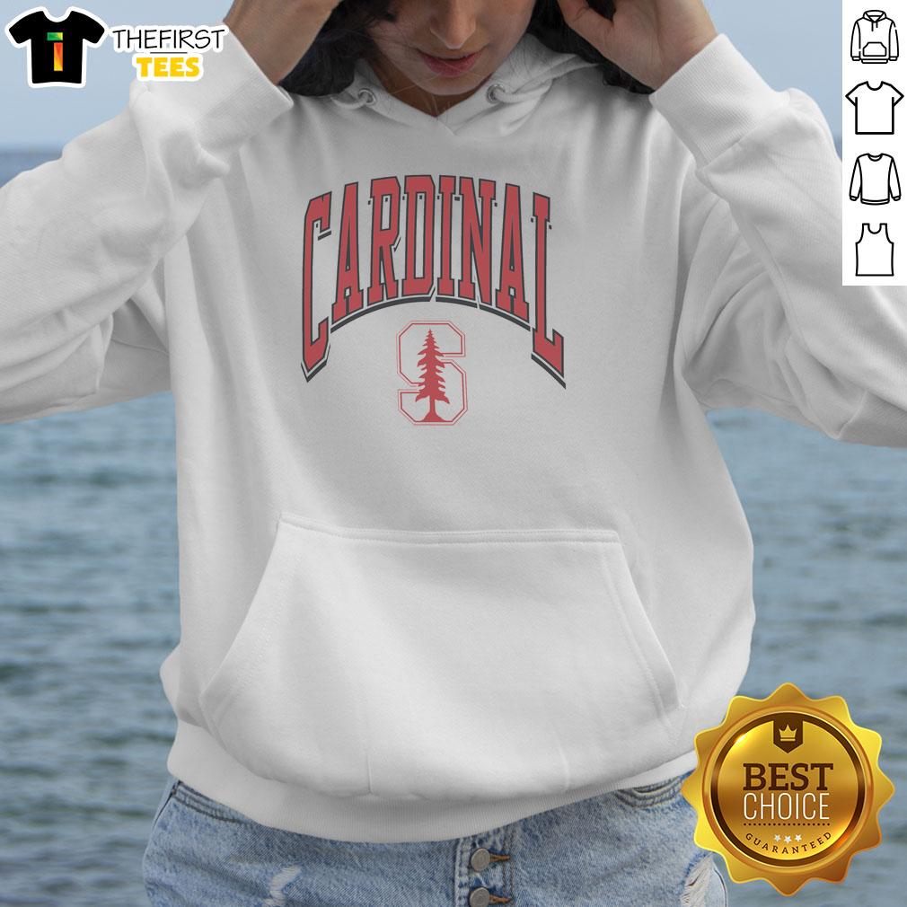 premium-stanford-cardinal-walk-tall-hoodie Premium Stanford Cardinal Walk Tall Hoodie in red, featuring the iconic logo, perfect for fans and casual wear.