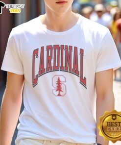 Premium Stanford Cardinal Walk Tall T-Shirt featuring bold graphics, perfect for showcasing school spirit and comfort.