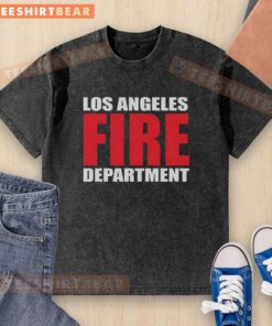 Alt Text: Premium Station 118 Diaz Los Angeles Fire Department washed t-shirt featuring stylish design and comfortable fit.